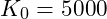 K_0 = 5000\EUR{}